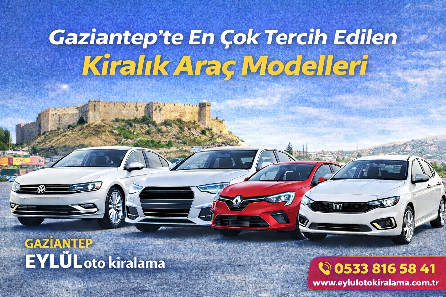 Gaziantep te En Çok Tercih Edilen Kiralık Araç Modelleri 2026